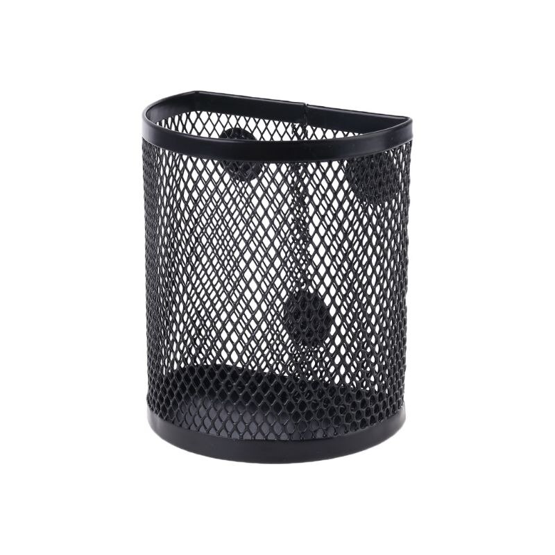 Metal Wire Mesh Magnetic Basket Storage Box Pen Pencil Makeup Organizer Kitchen: BK