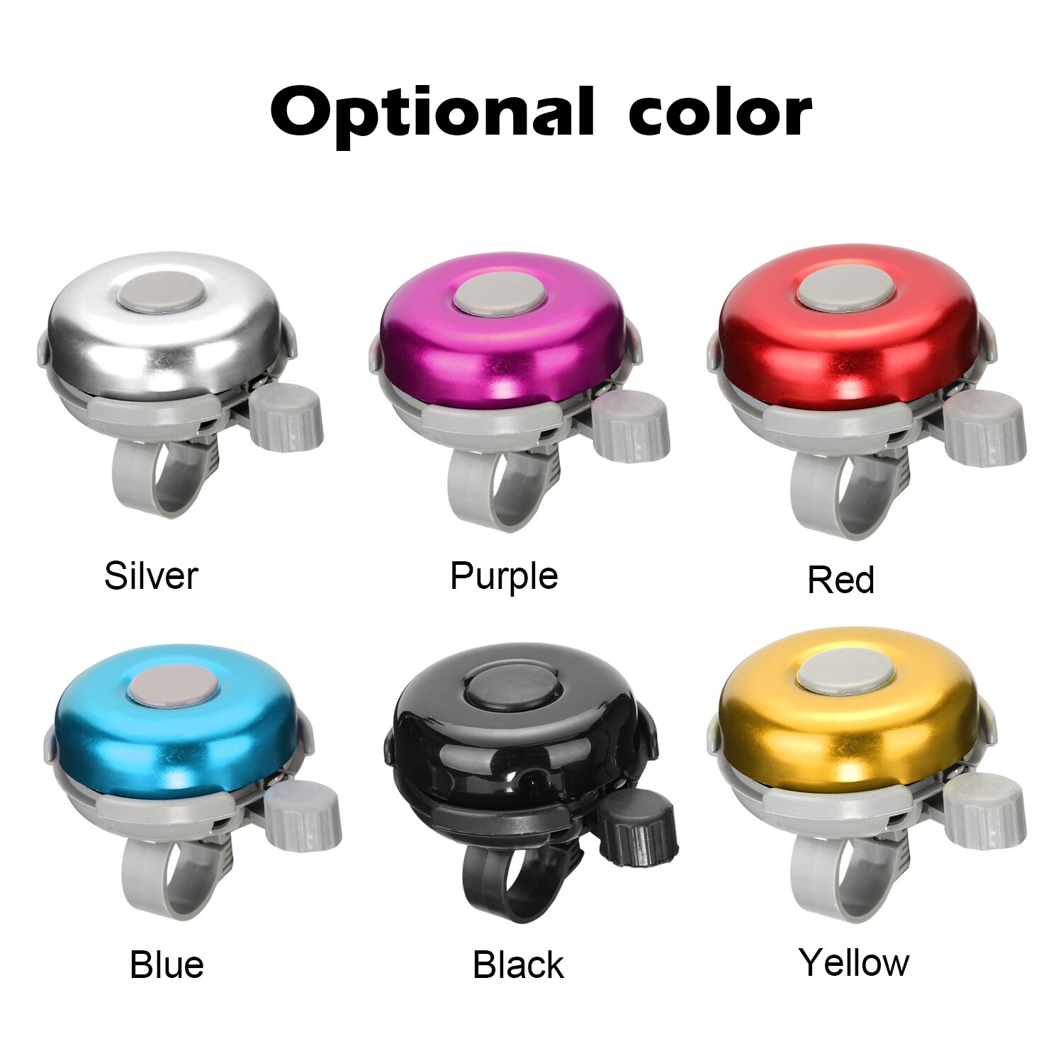 Manillar y timbre de aleación de aluminio para bicicleta, 6 colores, Mini alarma para seguridad en exteriores