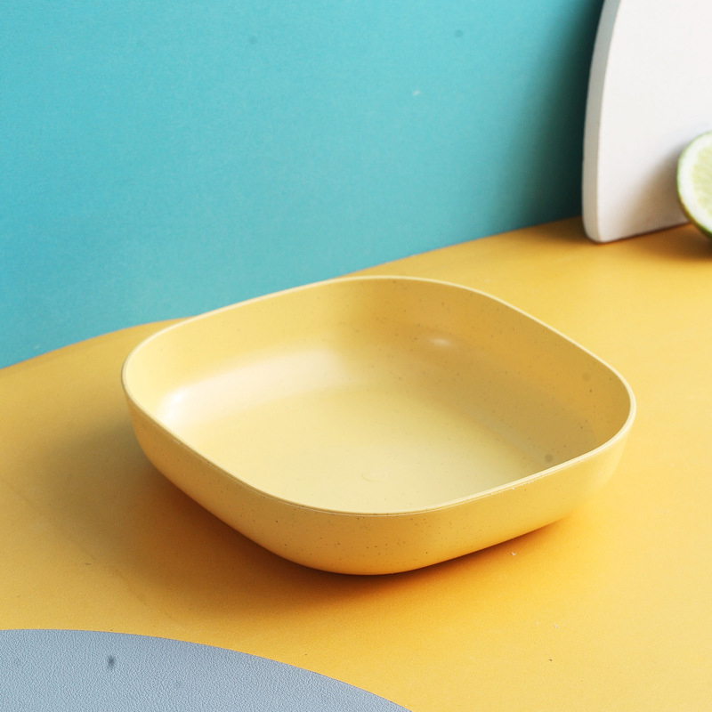 Gbsc 5 Stks/set Voor Keuken Plastic Voedsel Saus Schotel Kleine Azijn Smaak Board Snack Platen Creatieve Ronde Huishouden Fruitschaal: B Yellow