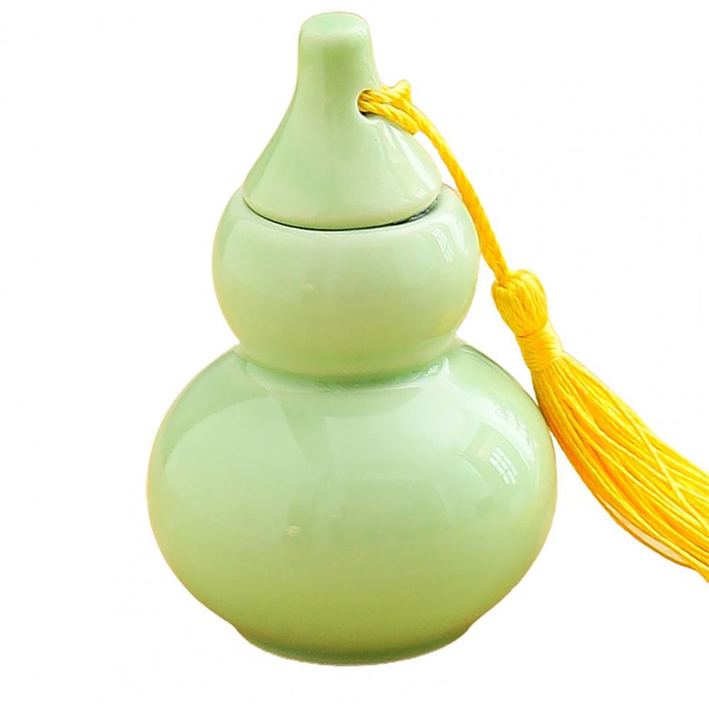 35ml szczelny pojemnik wodoodporny urocza gurda w kształcie przenośne ceramiczne naczynie na herbatę kanister artykuły gospodarstwa domowego: zielony