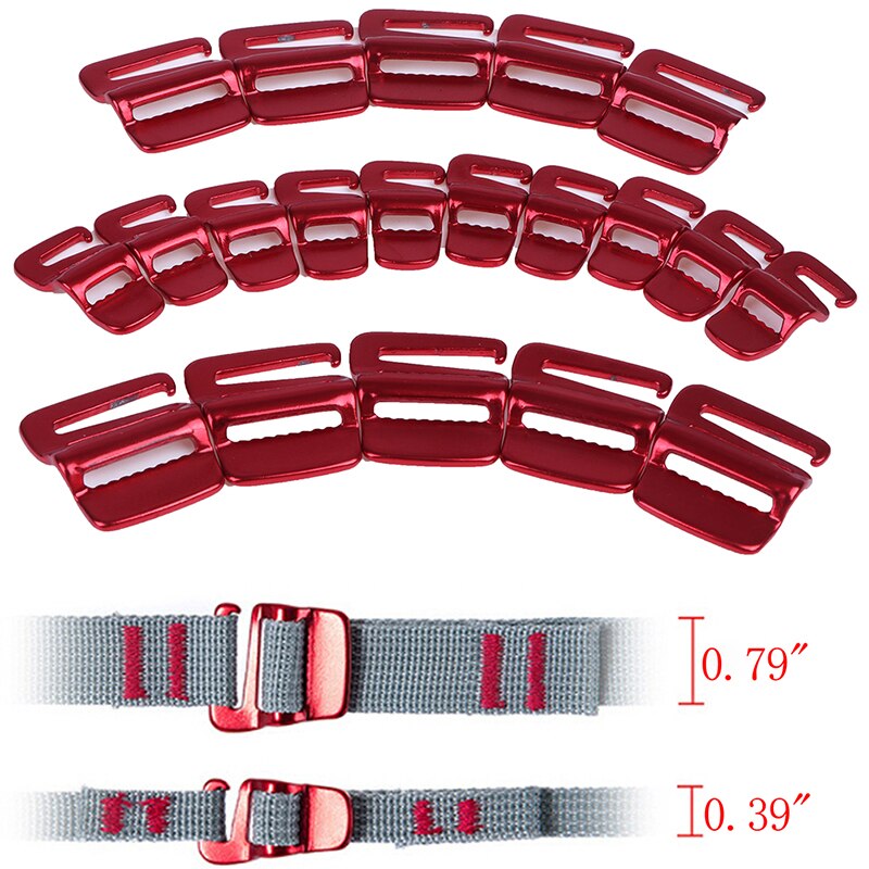 10Pcs Draagbare Rugzak Snelle Binding Gesp Bagage Pakket Aanscherping Gesp Tent Touw Spanner Haak Outdoor Gereedschap