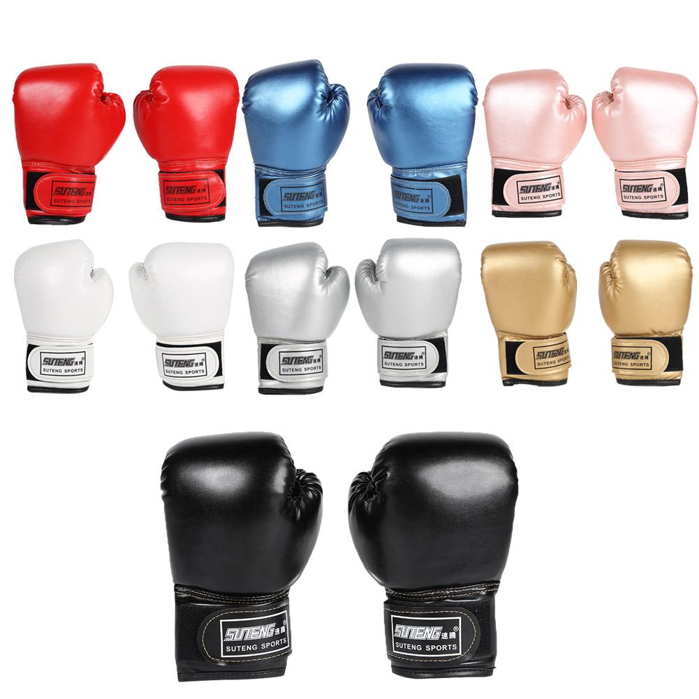2 st boxningsträning fightinghandskar läder barnsparring kickboxningshandskar pu karate muay thai de boxeo free fight boxningshandske