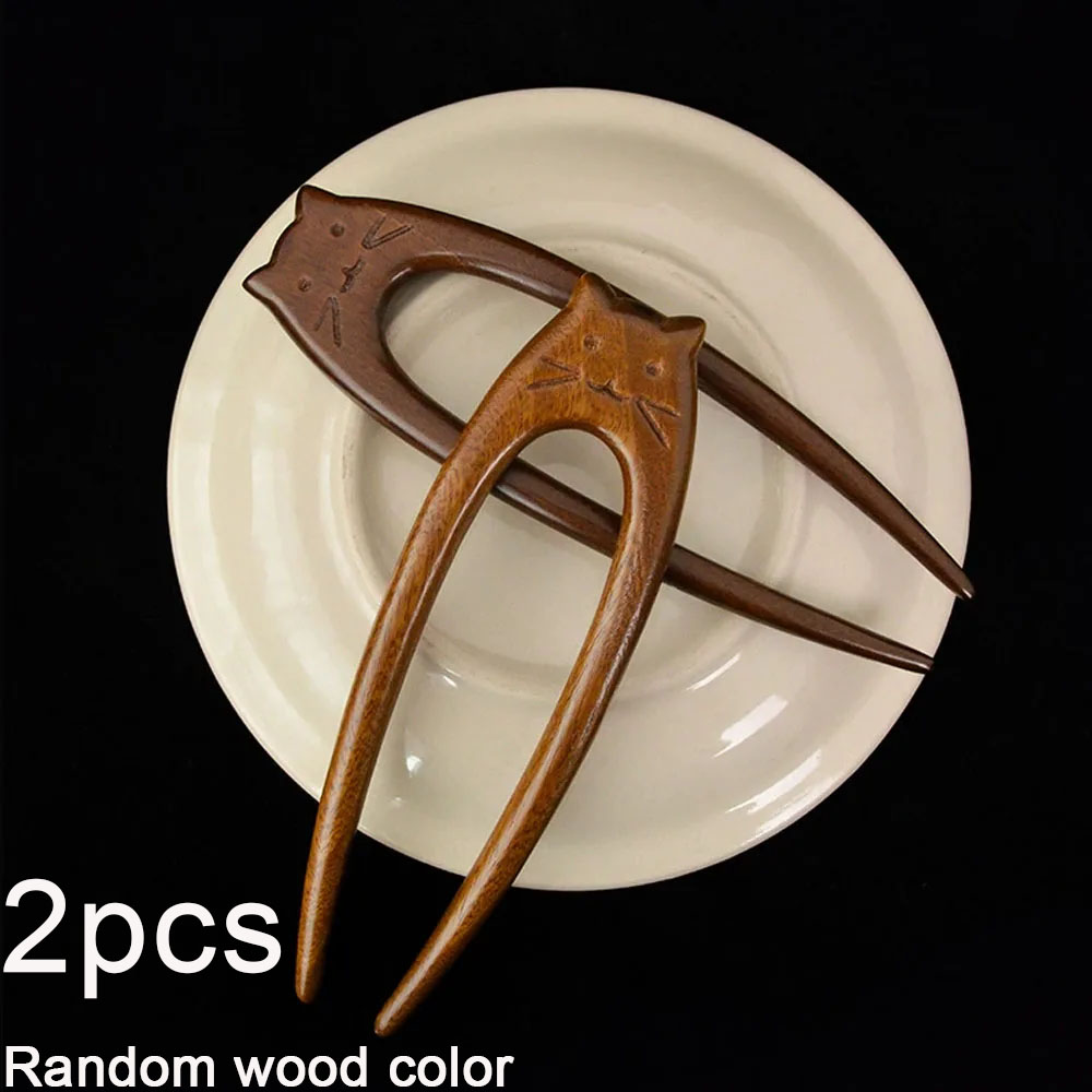 Horquilla en forma de U, accesorio para el cabello Simple y a la , pasador de pelo francés, horquilla china, horquilla en forma de U, accesorios para el cabello: Rojo