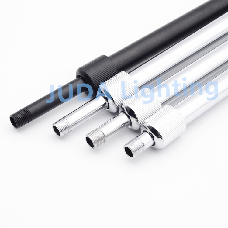 M10 thread black Telescopic tube flexible pipe Telescopic pole chrome alloy hollow pipe for E27 Edison lamp holder ceiling rose