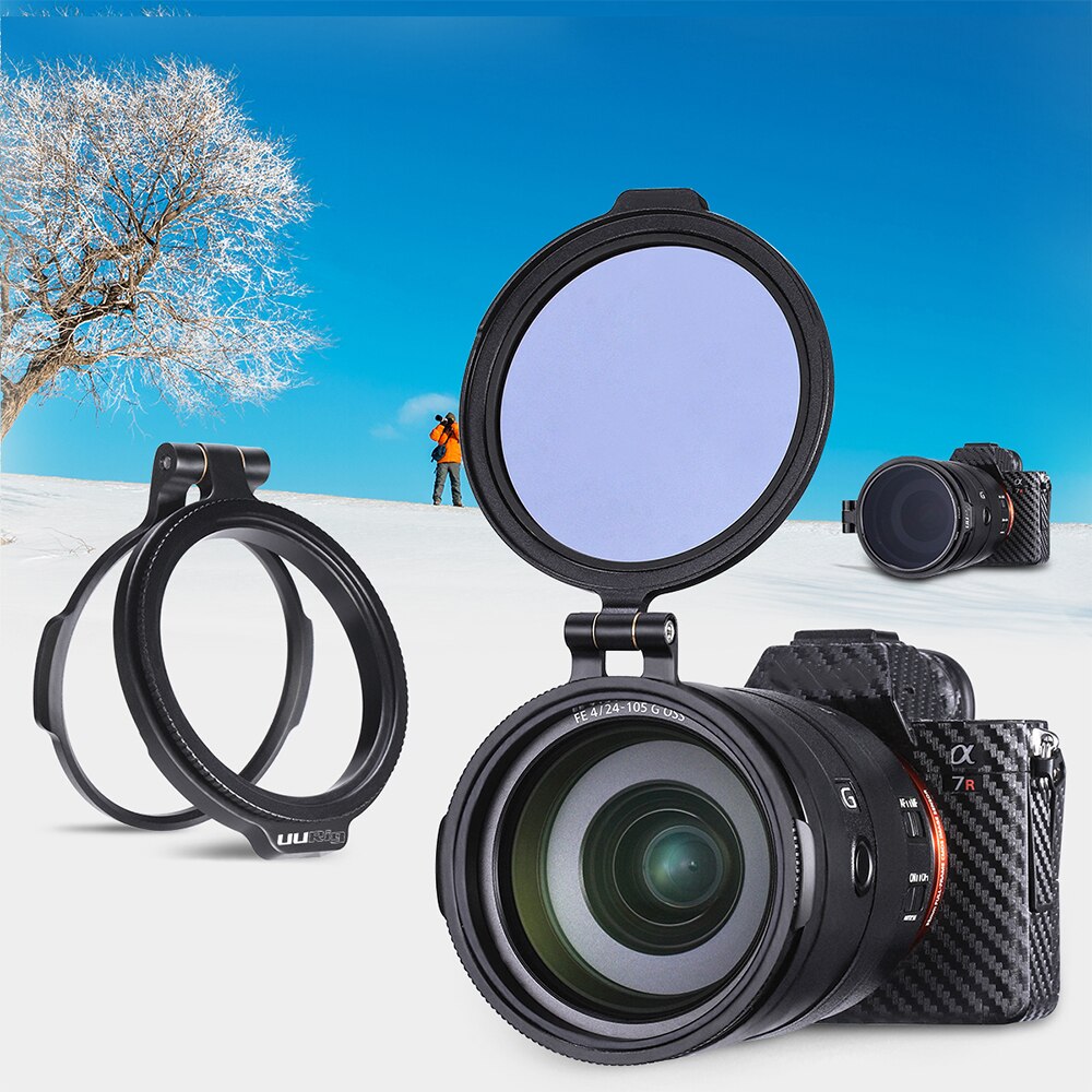 UURIG 49/58/67/72/77/82mm système de filtre rapide objectif de caméra ND filtre anneau adaptateur en métal pour Canon Nikon Sony Olympus appareils photo reflex numériques