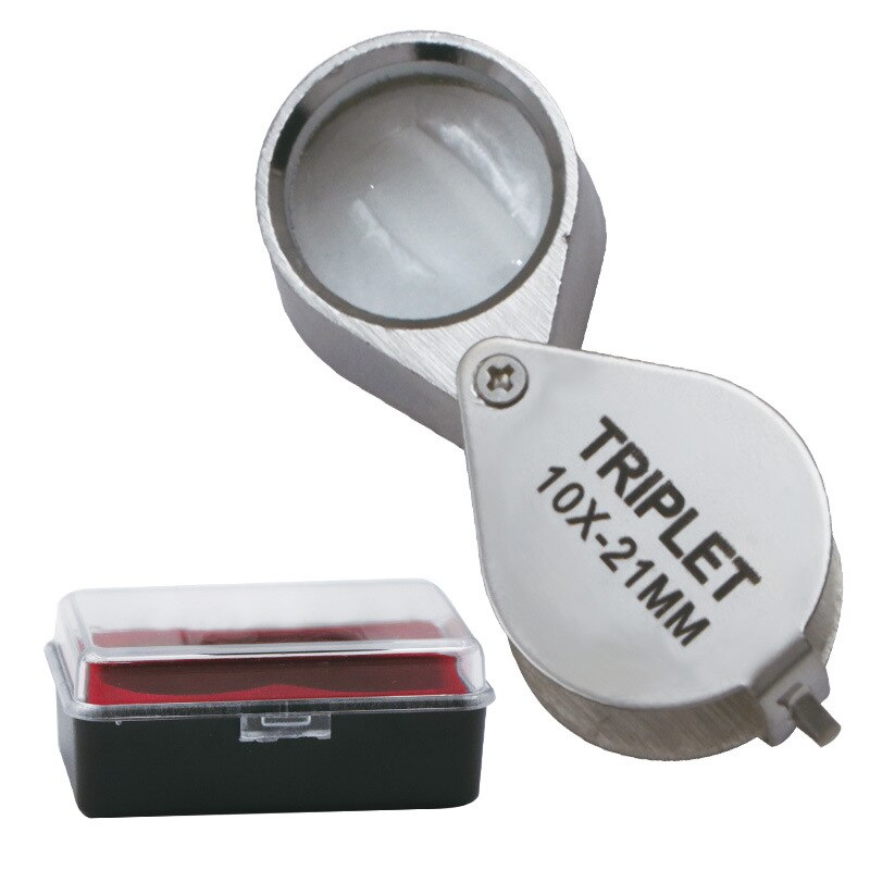 10X 20X 30X Magnifier Jewelers Eye Tool Jewellery Folding Loupe Glass Lens Magnifying Triplet Glass Jewelry Diamond Pocket Size: 10X