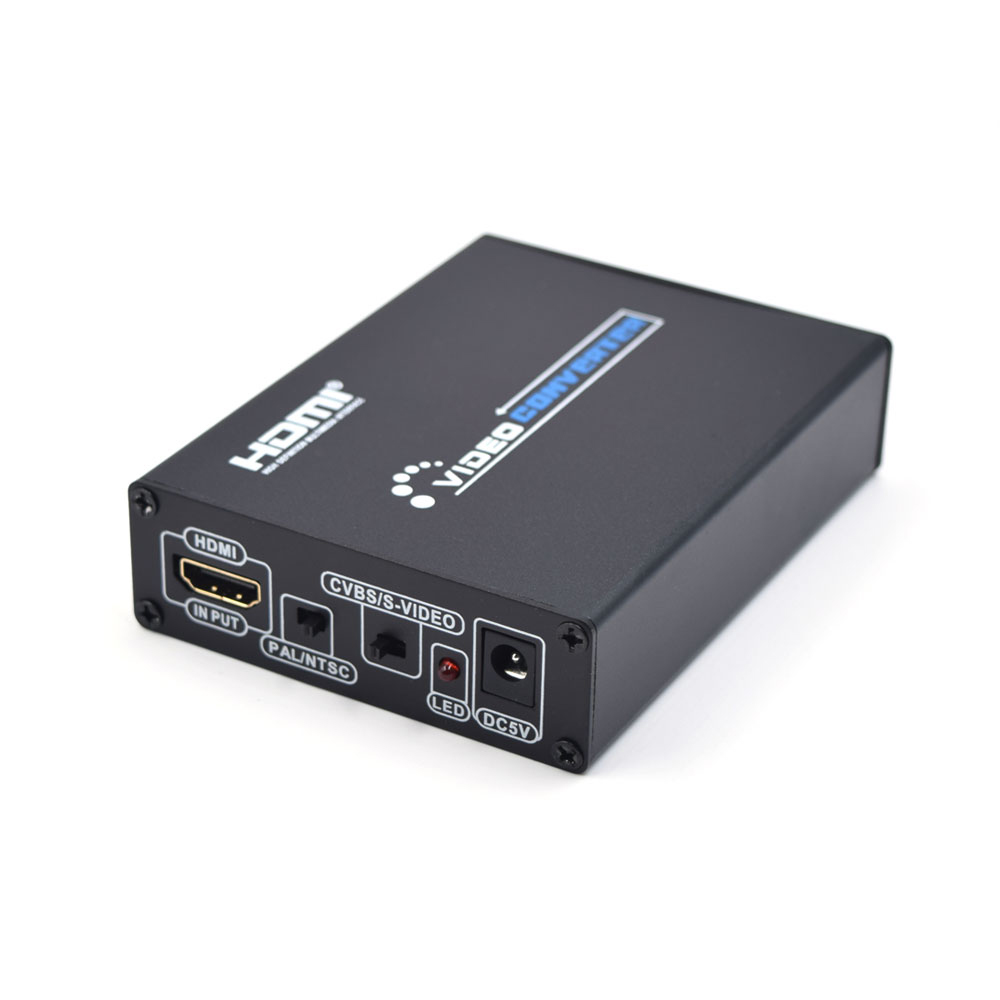 HD to AV+S-Video Converter HD Video Converter Adapter Support up to 1080P Input Resolution NTSC/PAL Standard