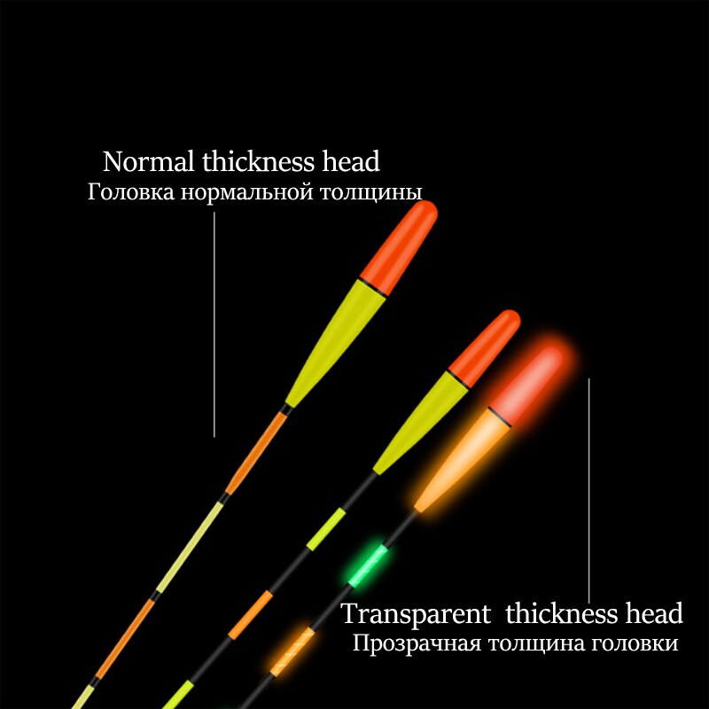 Floats Tail Eye-Catching Head Beans Moveable DIY Trasparent Sensitive Visualable Fishing Tools Tackle Accessories