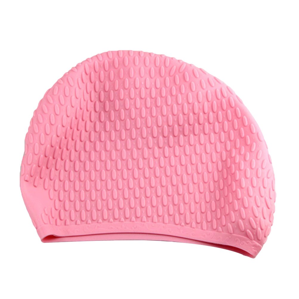 1pc Swimming Cap Useful Durable Practical Long Hair Ear Protection Swim Caps for Female Ladies Women: Pink