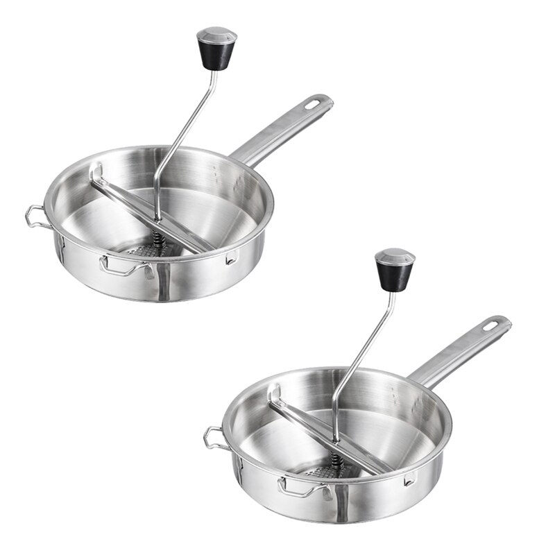 2X Stainless Steel Rotary Food Mill Great For Making Puree Or Soups Of Vegetables Tomatoes Home Kitchen Tools