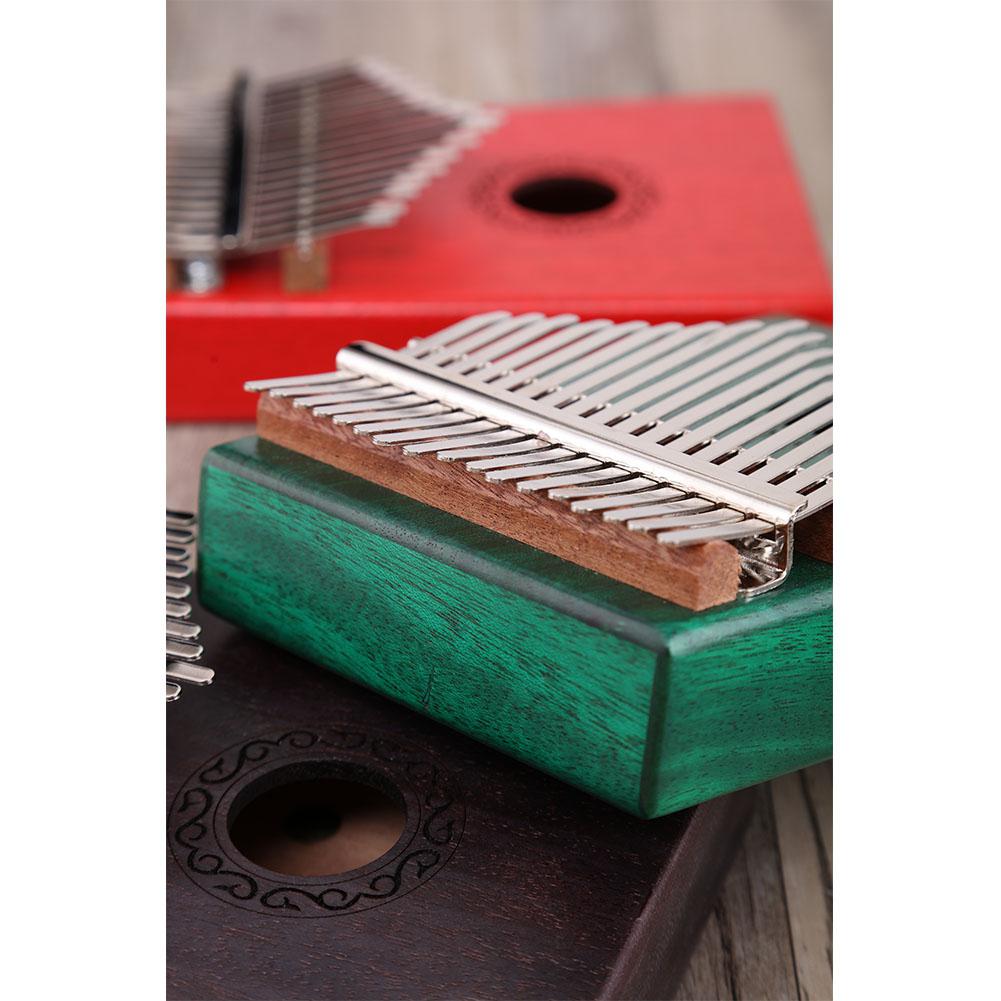 17 Keys African Kalimba Thumb Piano Kids Adults Body Music Finger Percussion Keyboard mahogany Wood Finger Piano w/ Tuner Hammer