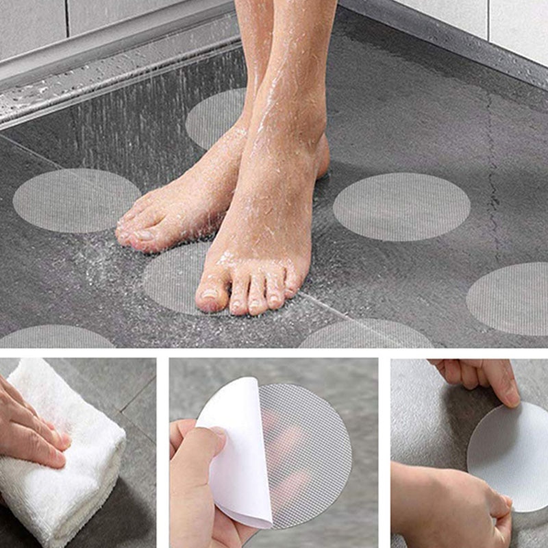 Bathroom Non-Slip Stickers 10 Cm Diameter Round Self-Adhesive Non-Slip Sticker Shower Transparent Bath Mat Non-Slip