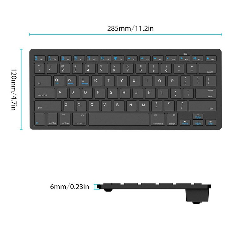 Ultra-Slim Wireless Bluetooth Keyboard for Samsung tablet Smart phone Huawei Android Windows System
