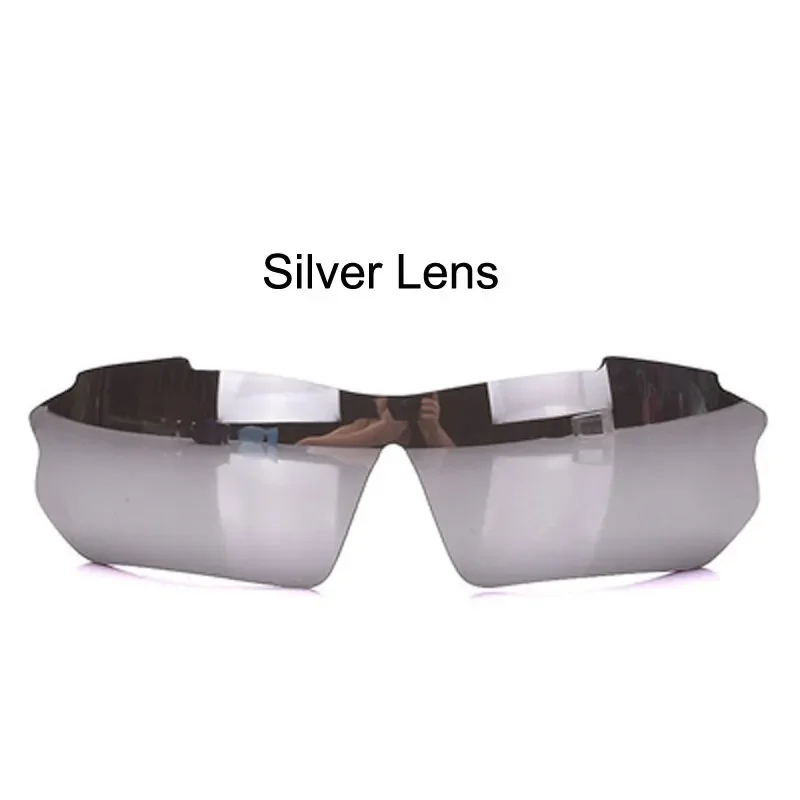 Detachable Cycling Glasses Frame Polarized Sunglasses Frame Goggles Outdoor Bicycle Sunglasses Frame: Silver