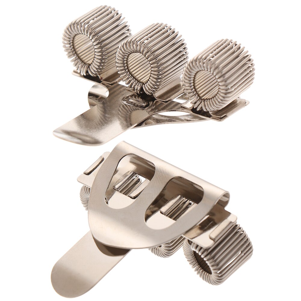 Metal Pencil Holder Spring Pen Clip Elastic Loop Single Hole Double Opening Triple Orifice Portable Writing Supplies