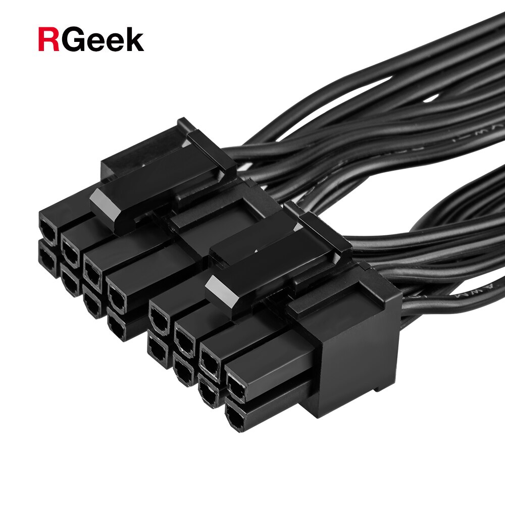 RGEEK Graphics Card 8 Pin Female to 2 Dual 8 (6+2) Pin PCIE Adapter Power Supply Cable 20cm