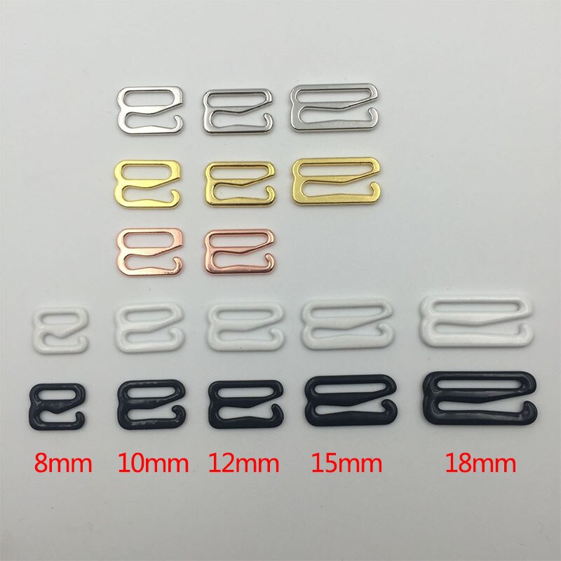 20 stuks / veel Verschillende maten bh-haken beha DIY-accessoires 5 kleuren