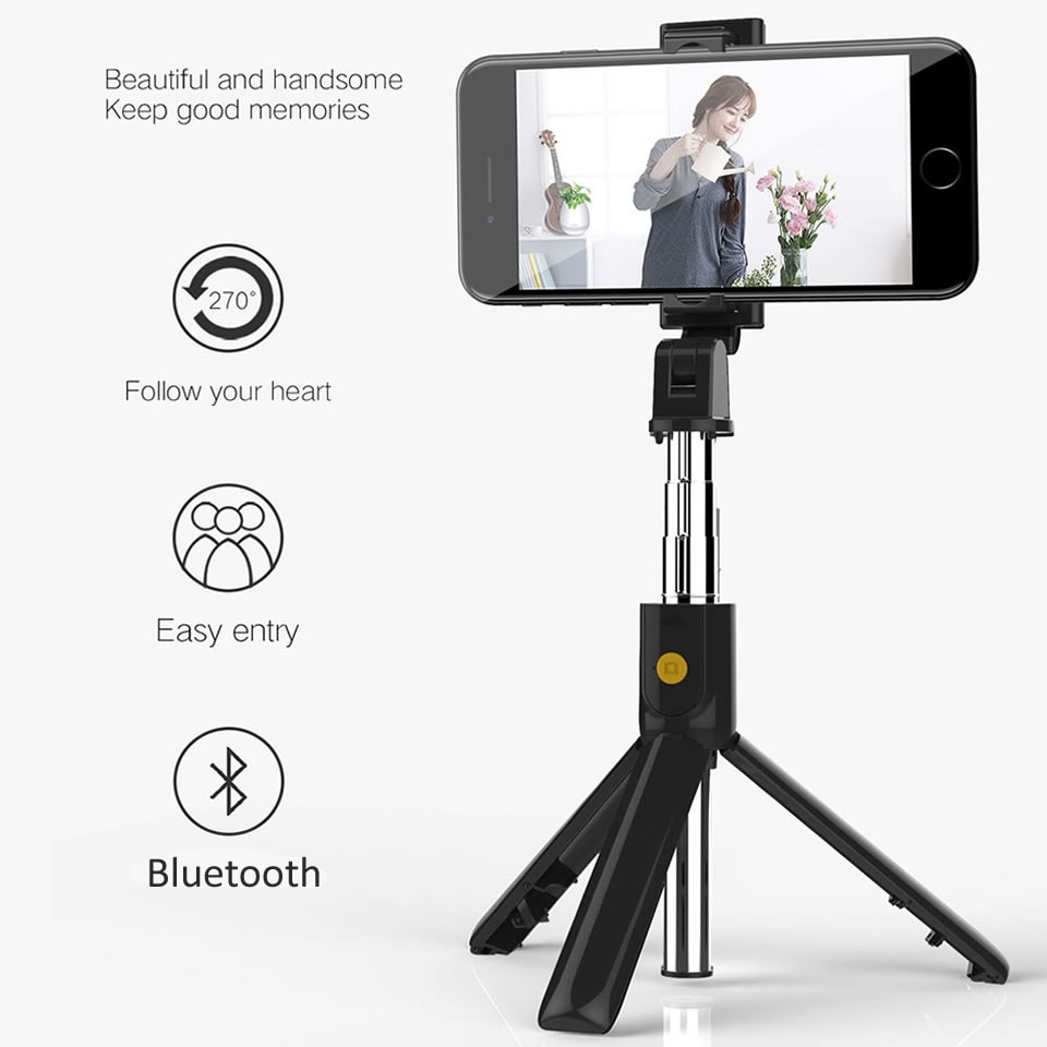 Onvian 3 in 1 Drahtlose Bluetooth Selfie Stock Mit Auslöser Fernbedienung Stativ Für Telefon Einbeinstativ Für iPhone Huawei Samsung Oneplus