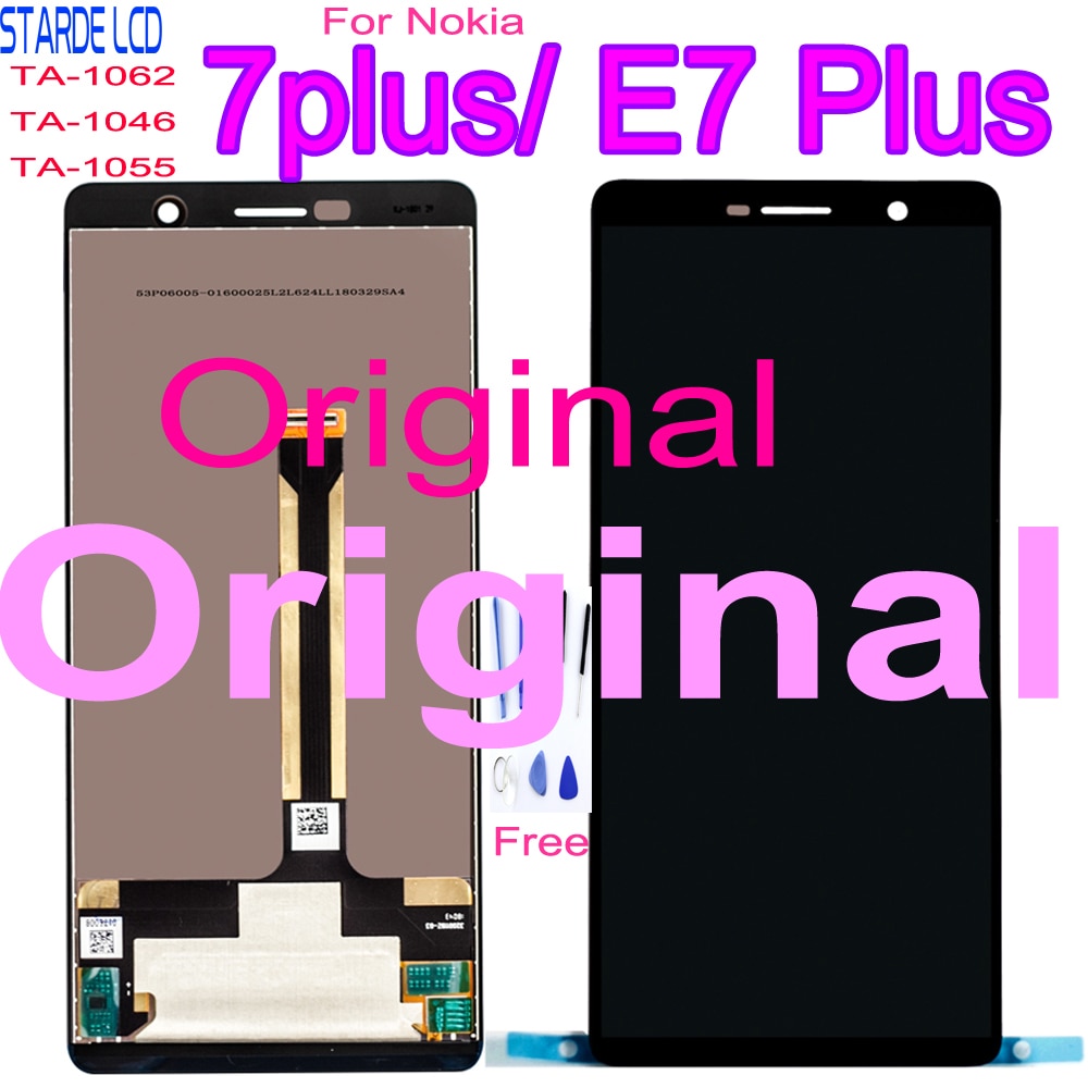 Voor Nokia 7 Plus Lcd Touch Screen Digitizer Vergadering Vervanging Voor Nokia 7 Plus N7Plus Ta-1046 Ta-1055 Ta-1062 6.0 "Lcd