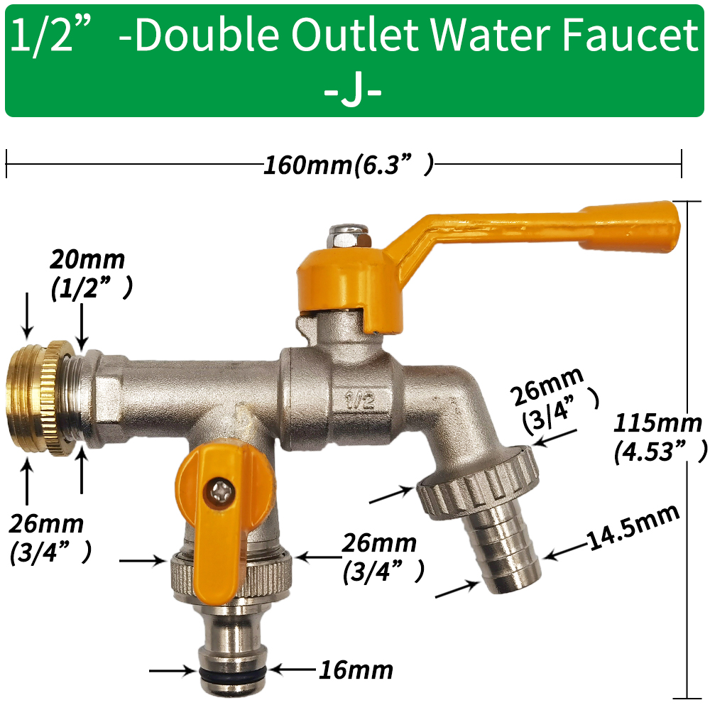 Adattatore per rubinetto per tubo da giardino 1/2 '' IBC Connettore per serbatoio dell'acqua Irrigazione a 2 gareggiare a 1 attraverso Giunto per rubinetto in ottone Raccordo di ricambio Valvola a sfera: Viola