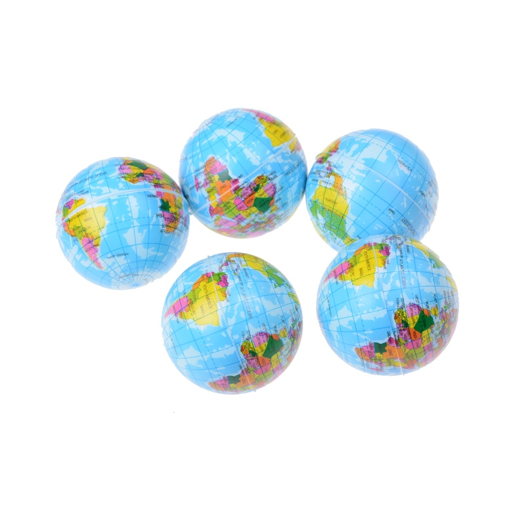 TOYZHIJIA Aarde-vormige Globe Speelgoed Bal Kids Geografie Wereldkaart Baby Stress Bouncy BallBaby Vroege Educatief Onderwijs Tool Bal