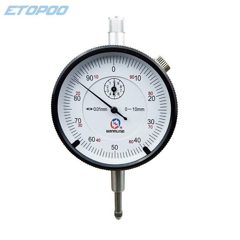 High precision Wanmu brand 0-10mm/0-30mm Dial Indicator Gauge Meter Precise Resolution 0.01mm Concentricity Test: 0-10mm