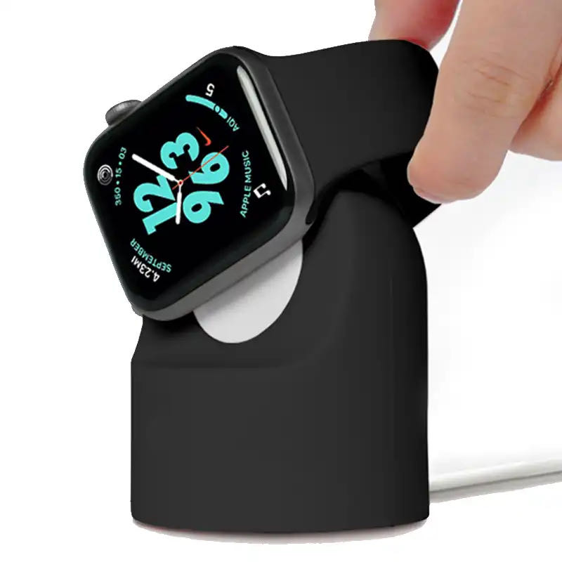 Support de chargeur pour Apple Watch, iWatch Ultra/8/SE2/7/6/SE/4/3 49mm/45mm/44mm/42mm/41mm/40mm/38mm, table de nuit en Silicone Durable
