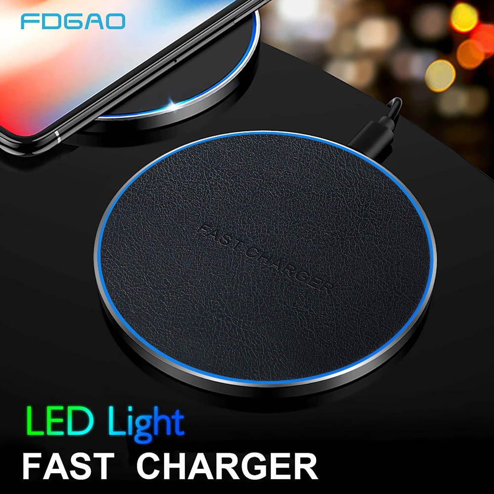 30W Fast Wireless Charger For Samsung Galaxy S20 S10 S9 Note 20 10 9 USB Qi Charging Pad for iPhone 12 11 Pro XS Max XR X 8 Plus
