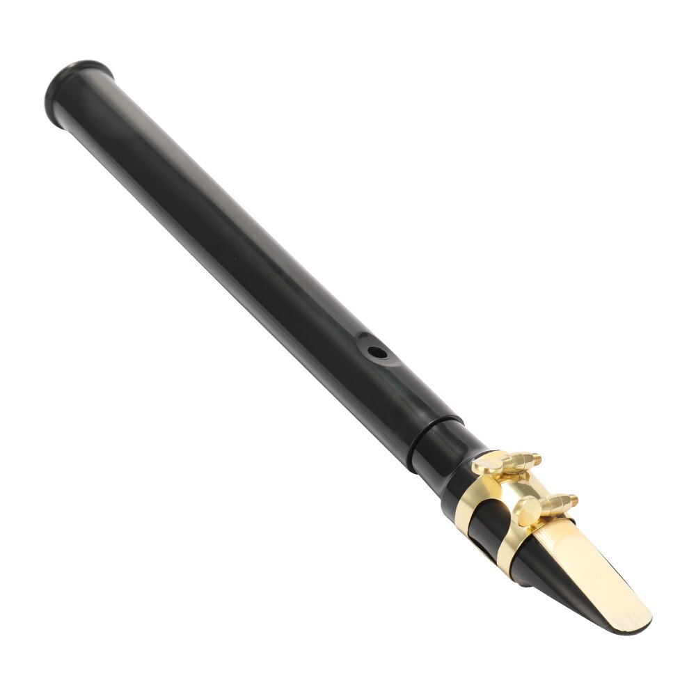 Pocket sax mini saxofon sax portabel liten saxofon med bärväska träblåsinstrument svart/vit