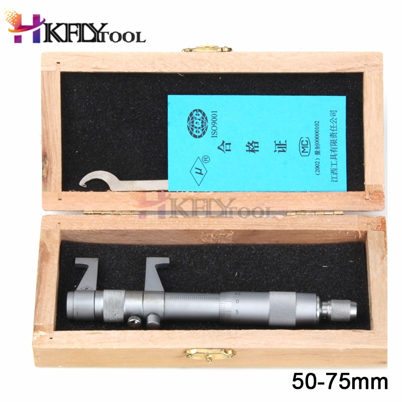 50-75mm indvendigt mikrometer caliper gauge inde i mikrometer til indvendigt indvendigt mikrometer måler det indre hul mikrometer
