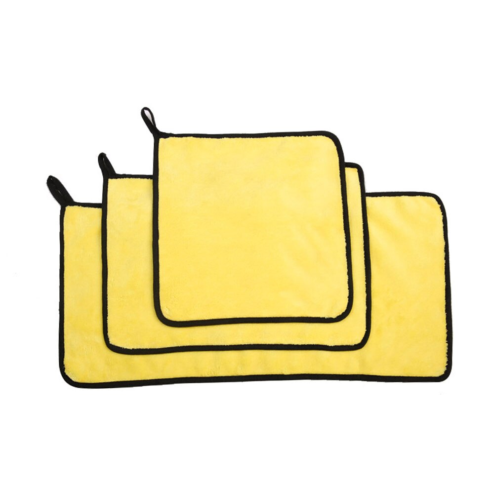 Car Care Car Cleaning Handdoek Zomen Microfiber Handdoek auto Koraal Fluwelen 30*30cm Dubbelzijdig Hoge Dichtheid Absorberende auto Wassen vodden