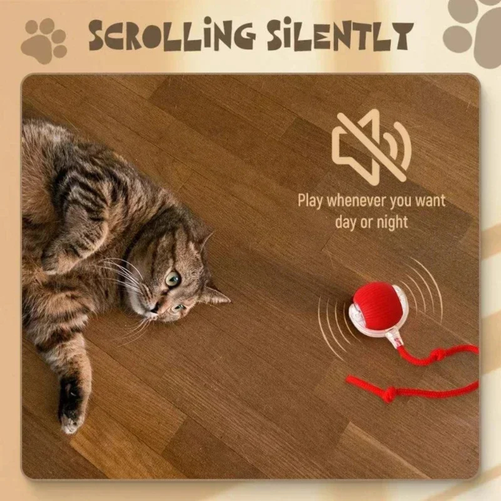 Bola rodante automática interactiva inteligente recargable para mascotas, productos para mascotas, juguete eléctrico con pelota para perros, cola simulada para gatos