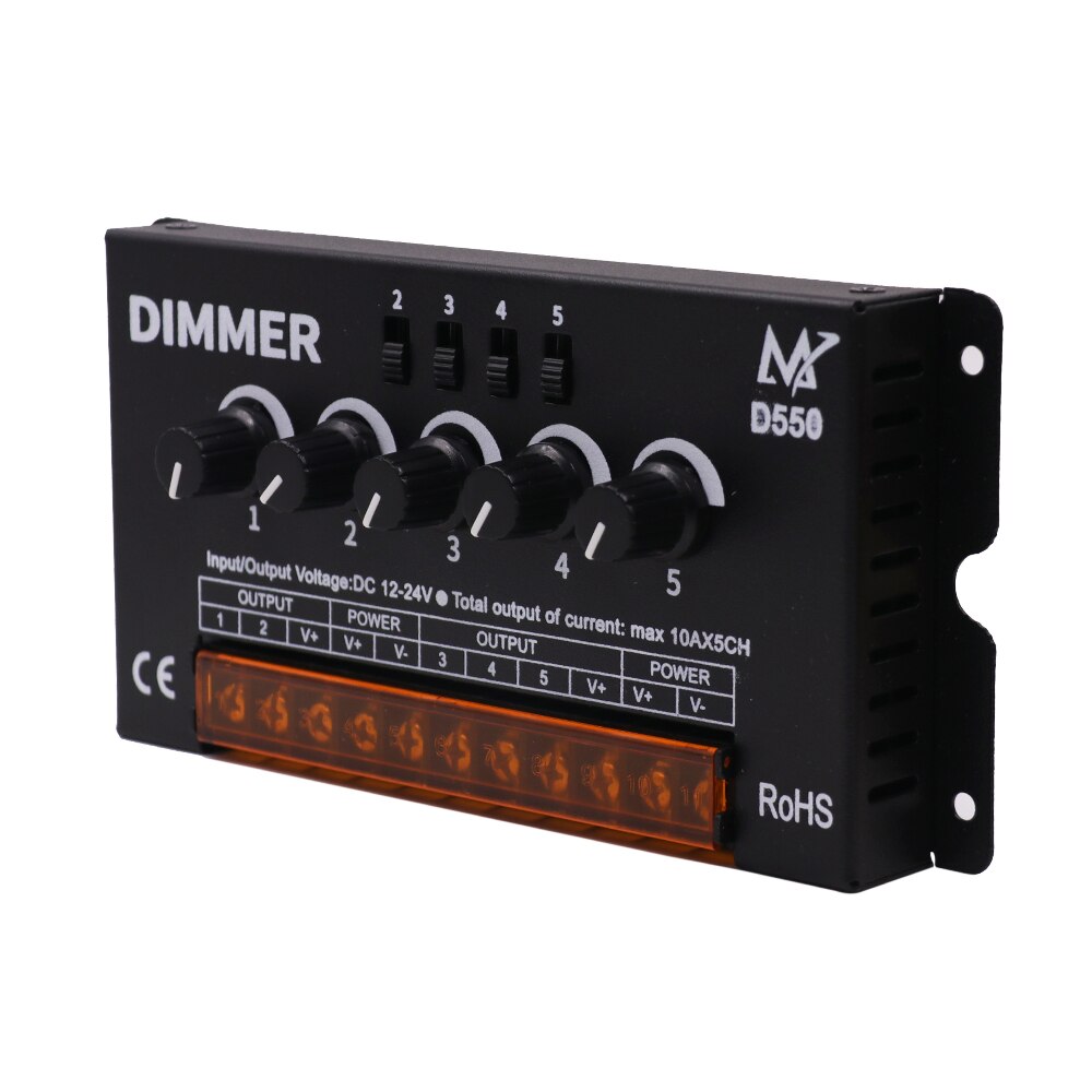 Amplificateur de Signal, variateur Wifi, haute vitesse, 10A x 5CH 50A, répéteur de Signal de données pour DC5V ~ 24V, bande Led 5050 2835 3528 5630 5730 4040