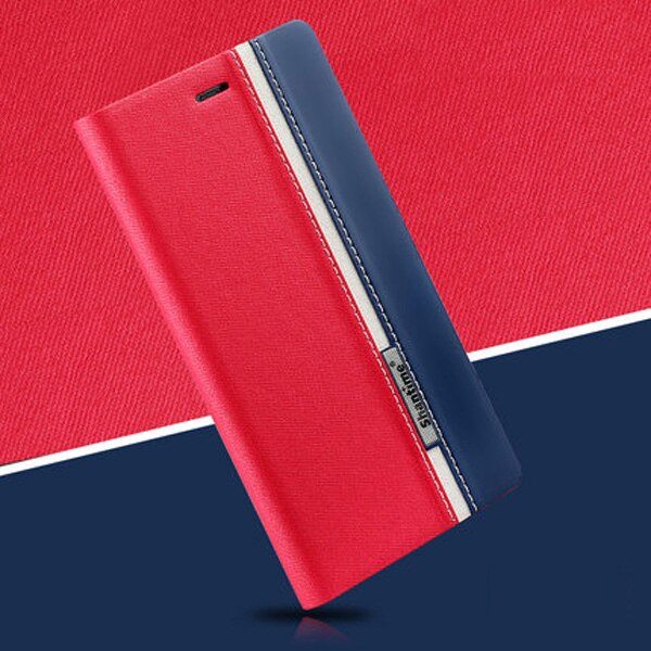 Pu Leather Phone Case For Blackview BV6800 Pro Flip Book Case For Blackview BV6800 Pro Business Case Soft Silicone Back Cover: Red