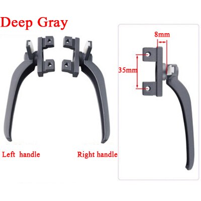38 typ Zink-legierung Fenster ziehen Griff Verknüpfungen/Rechts Hand 50 Typ Glas Tür Griff Schiebe FlüGel Möbel Hardware- griff: Rechts handhaben / 38Typ tief grau