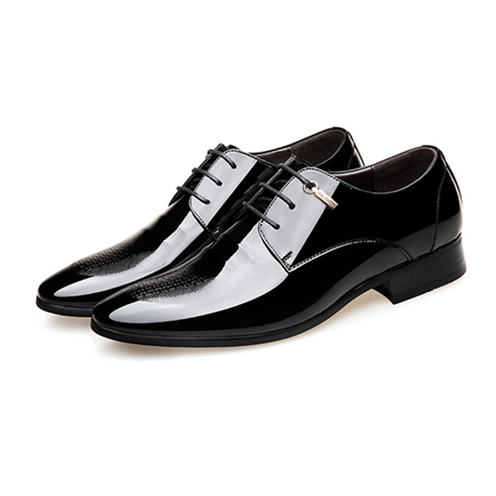 Autumn Velvet Business Leather Shoes Formal Marriage Dress Shoes Pointed Toe Lace Up Casual Leather Shoes Plus size 39- 48