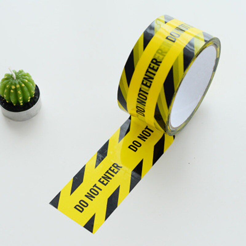 4,8 cm x 25m barricadas cinta de peligro cinta de seguridad precaución cinta de advertencia con sarga negra KQS8: 8