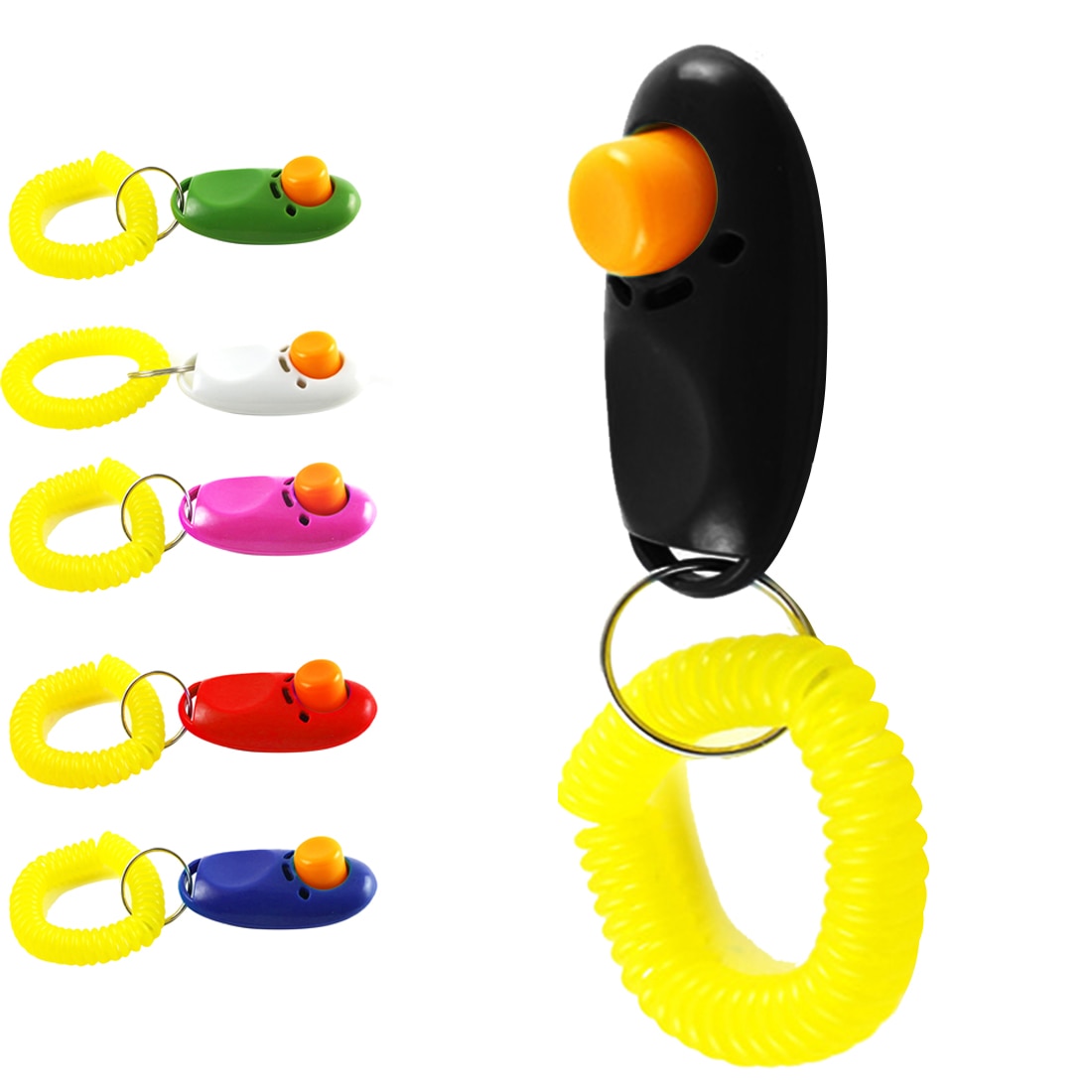 6 Colors Pet Dog Clicker Training Trainer Aid Wrist Dogs Clickers Stop Barking Pet Training Repeller Pet Products