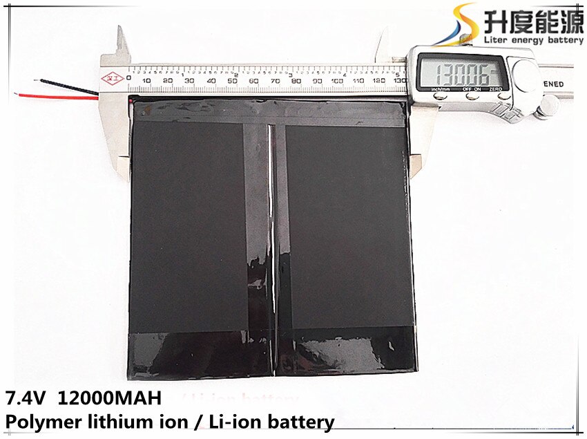 7.4V 12000mAh 37125130 Lithium Polymer Li-Po li ion Rechargeable Battery cells For Mp3 MP4 MP5 GPS