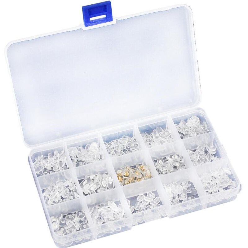 Zxtree 300 stuks/doos brillen neuspads etui pvc transparant praktische brillen zonnebril accessoires reparatie gereedschap set 150 paar zns 33