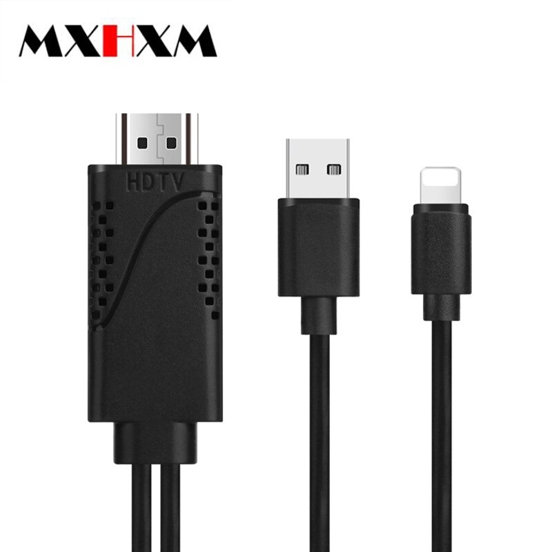 MXHXM Für iPhone zu HDMI HDMI Kabel iPhone Projektion Display Panel Kabel Verbunden TV Projektor Stecker-und-Spielen 1080P