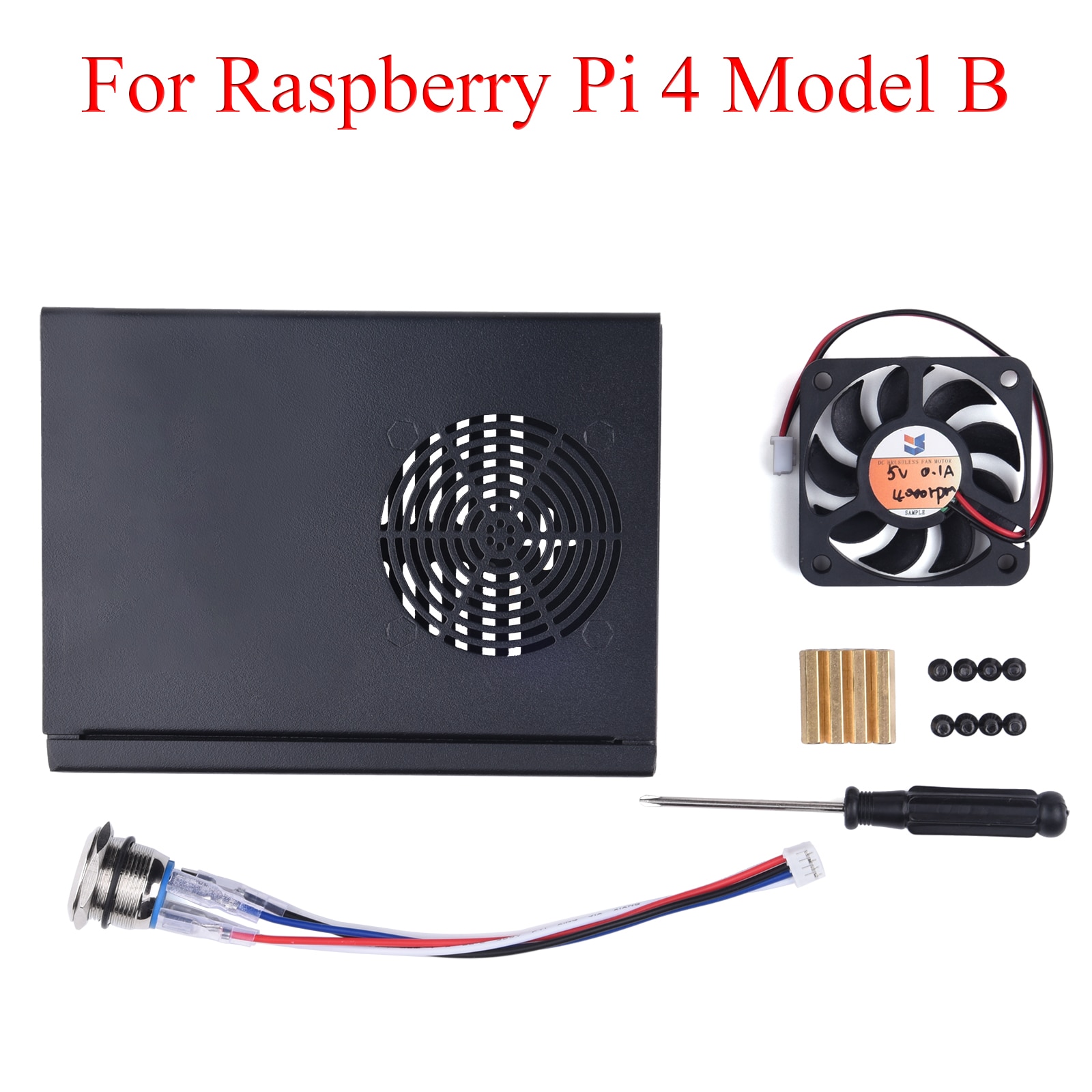 Raspberry Pi 4B X825 2.5 inch SSD/HDD Expansion Board Matching Metal Case With Switch+Cool Fan For Raspberry Pi 4 Model B