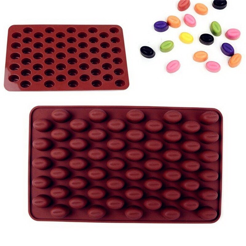 1PC Silicone Mini 55 Holes Chocolate Bean Mold Jelly Candy Soap Baking Mould