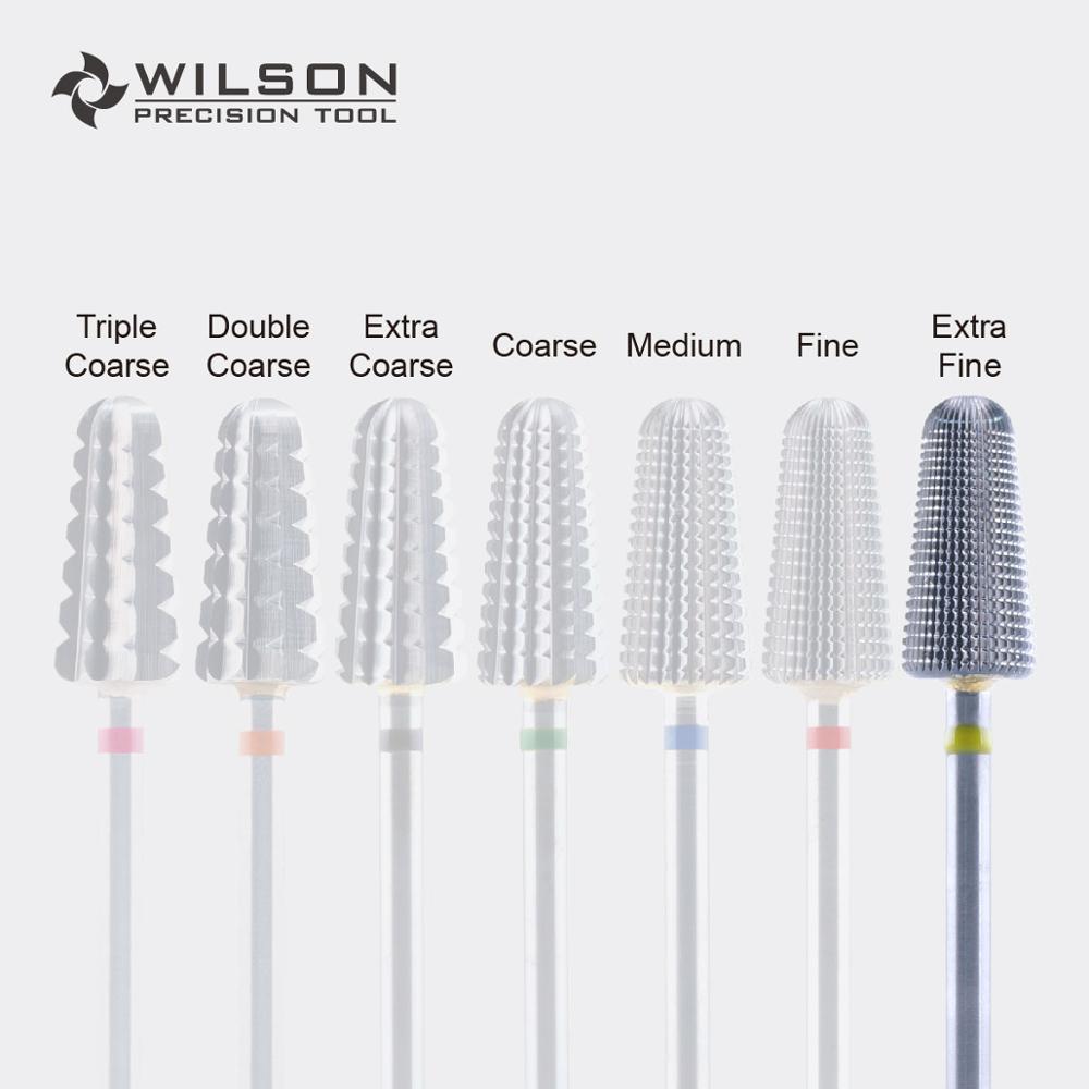 Broca de carburo de tungsteno WILSON, el más rápido para quitar acrílicos y geles, direccional (solo para uso con la mano derecha)
