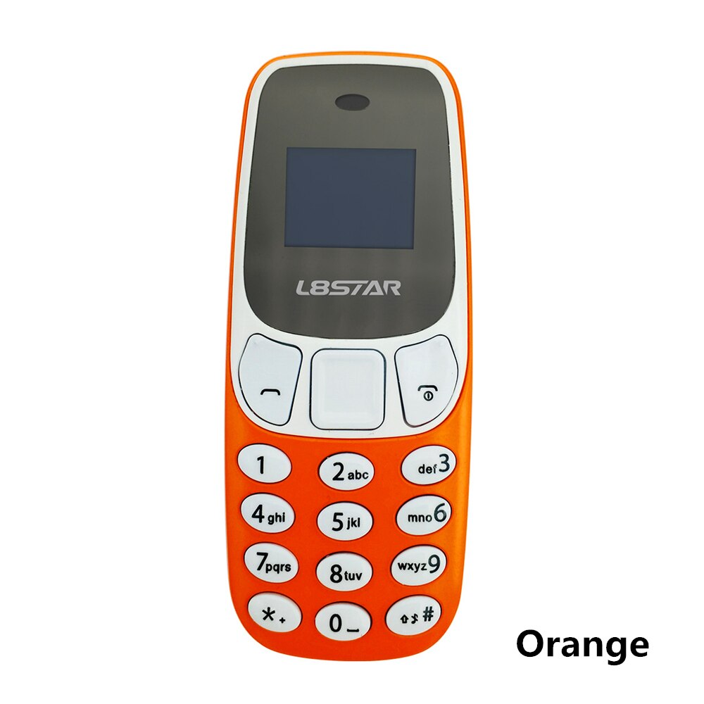 L8star Mini téléphone changeur de voix GSM 2G/3G téléphone portable BM10 BM90 sans fil Bluetooth écouteur Bluetooth cadran téléphone avec lecteur Mp3: BM10 Orange
