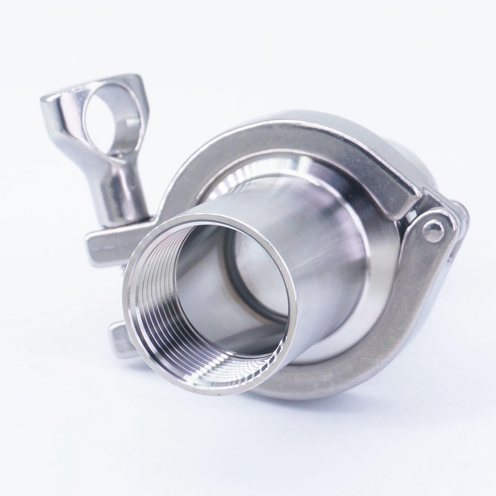 A Kit 1" NPT Female x 1.5" Tri Clamp SUS 304 Stainless Steel Sanitary Fitting Union Set For Home Brew Beer