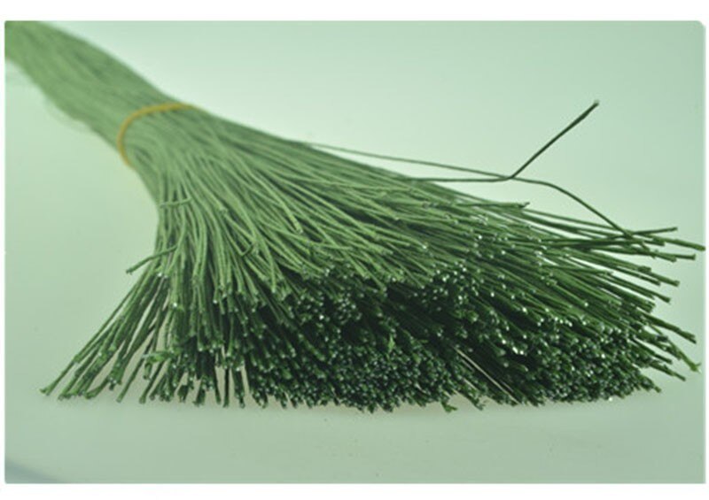 Fil de fer en papier de 0.8mm de diamètre, 20 pièces/lot, utilisé pour les accessoires de fleurs en Nylon, les outils de décoration de gâteaux