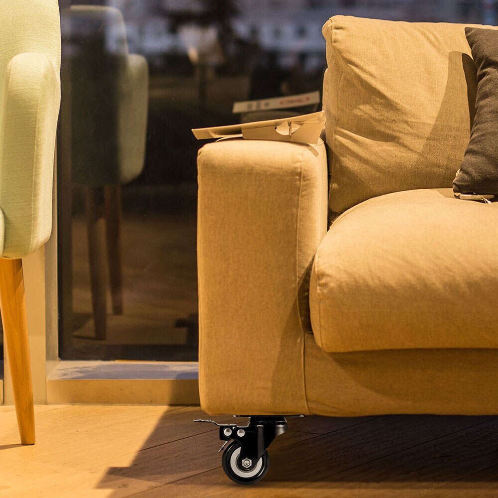 4Pcs Heavy Duty Swivel Castor Wheels 50mm With Brake For Trolley Furniture Office Chair Transport Castors Swivel