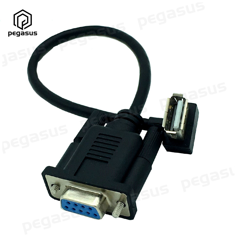 0.25m RS232 DB9 Female Jack to USB A Female Serial Conversion Cable Adapter