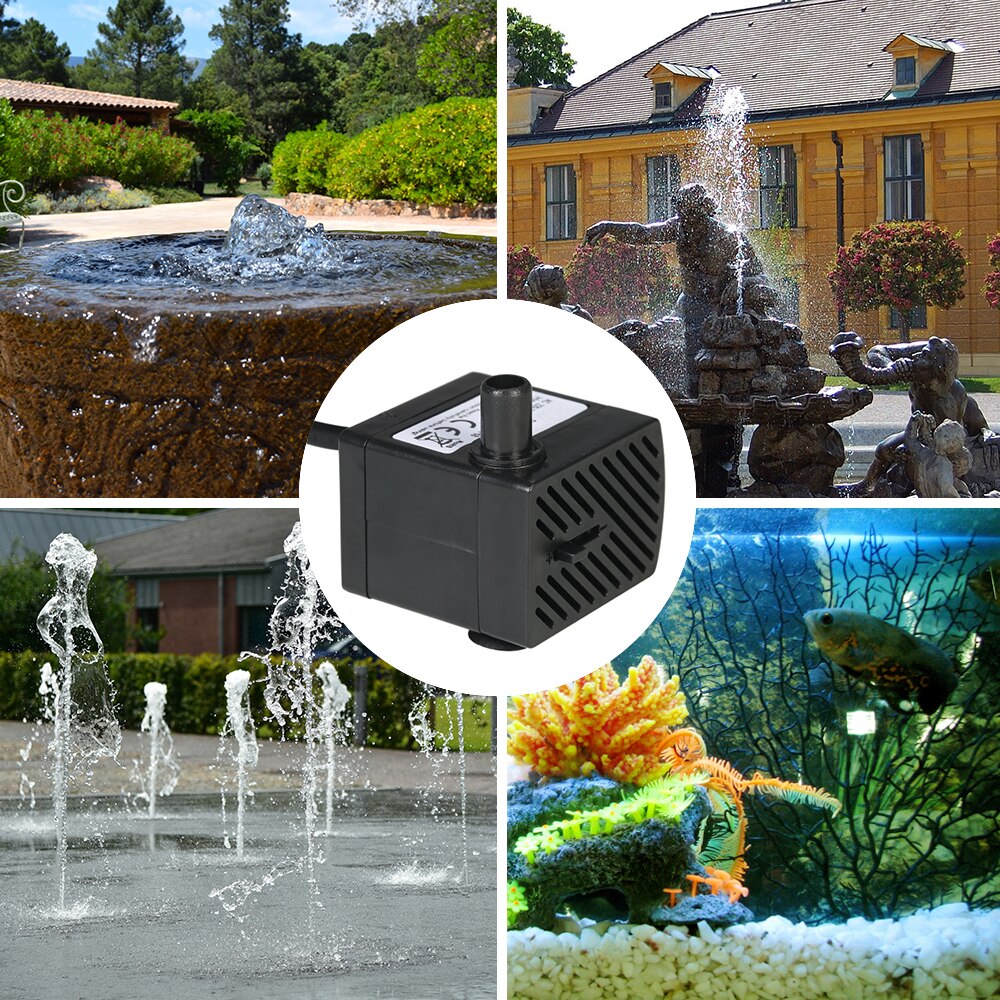 Aquarium Water Pump 220V Ultra Quiet Submersible Water Pump Filter Fish 2/2.5/4W Pond Fountain Aquarium Tank 150/180/280L/H